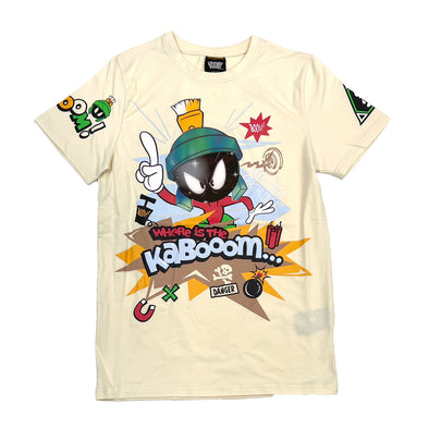 Loony Tunes Marvin The Martian Transfer Gel Patch Tee (Cream)