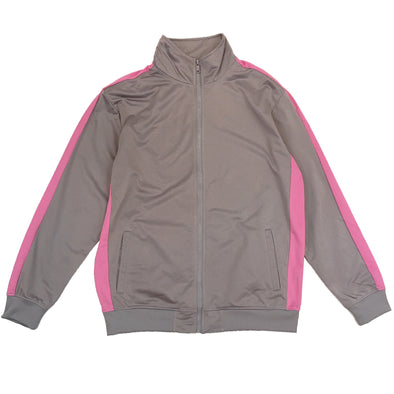 Rebel Minds Track Jacket (Grey/Pink) - Fashion Landmarks