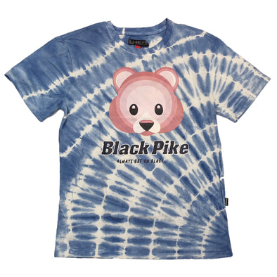 Black Pike Bear Tie Dye Tee (Blue)