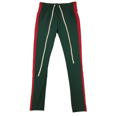 Royal Blue Single Strip Track Pant (Green/Red) - Fashion Landmarks
