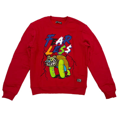 Black Pike Fear Less Crewneck (Red)
