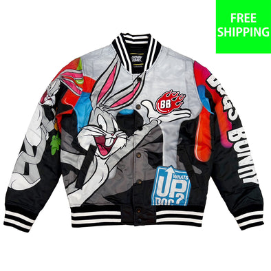 Looney Tunes Bugs Bunny Chenille Patch Puffer Jacket