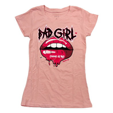 3Forty Bad Girl Woman Graphic Tee (Pink)