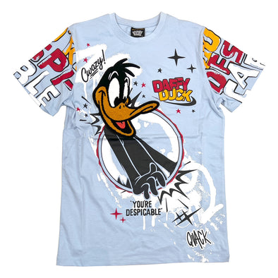Looney Tunes Daffy Duck Chenille Patch Tee (Sky Blue)