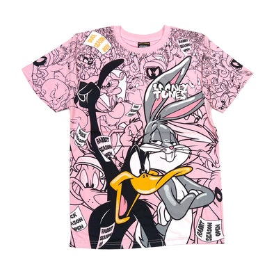 Looney Tunes Bugs Bunny & Daffy Tee (Pink)